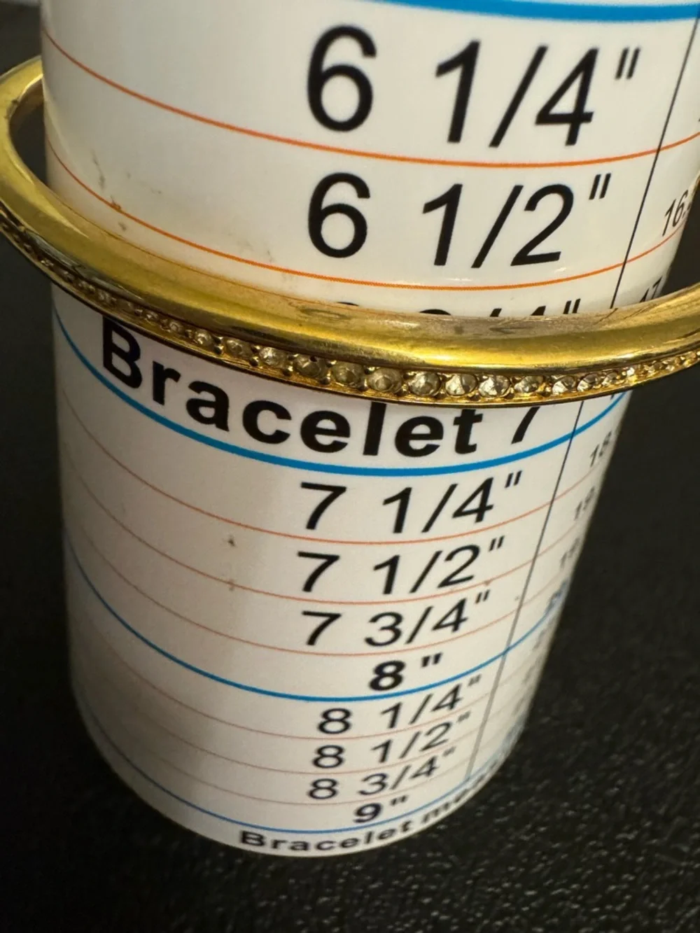 Joan Rivers Gold Rhinestone Edge Bangle Bracelet - Picture 2 of 10